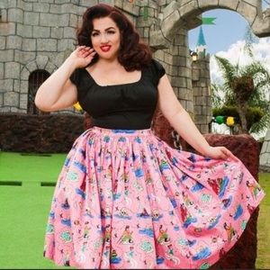 Pinup Couture jenny pink Neverland skirt L
